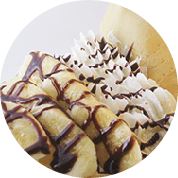 banana chocolate cream crepes